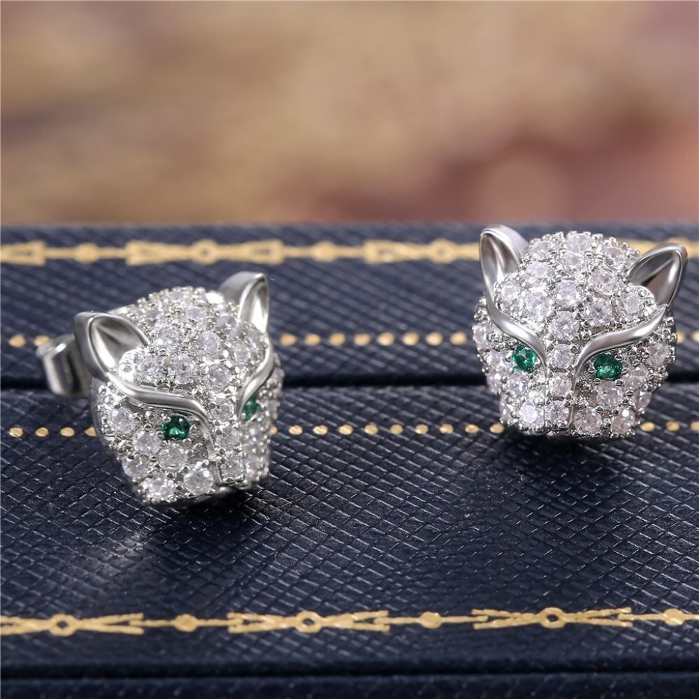 💞925 Sterling Plated Shiny Crystal Sparkling Stud Earrings for UNVN12448 - Picture 2 of 9